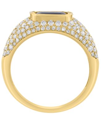 Sapphire (1-1/20 ct. t.w.) and Diamond (3/4 ct. t.w.) Ring in 14k Yellow Gold