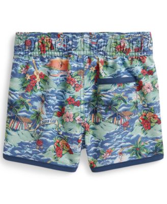 Baby Boys' Tropical-Print Swim Trunk