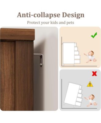 5-Drawer Farmhouse Dresser, 48" Tall, Sliding Barn Door, Adjustable Shelf, Bedroom, Hallway, Living Room, Kitchen