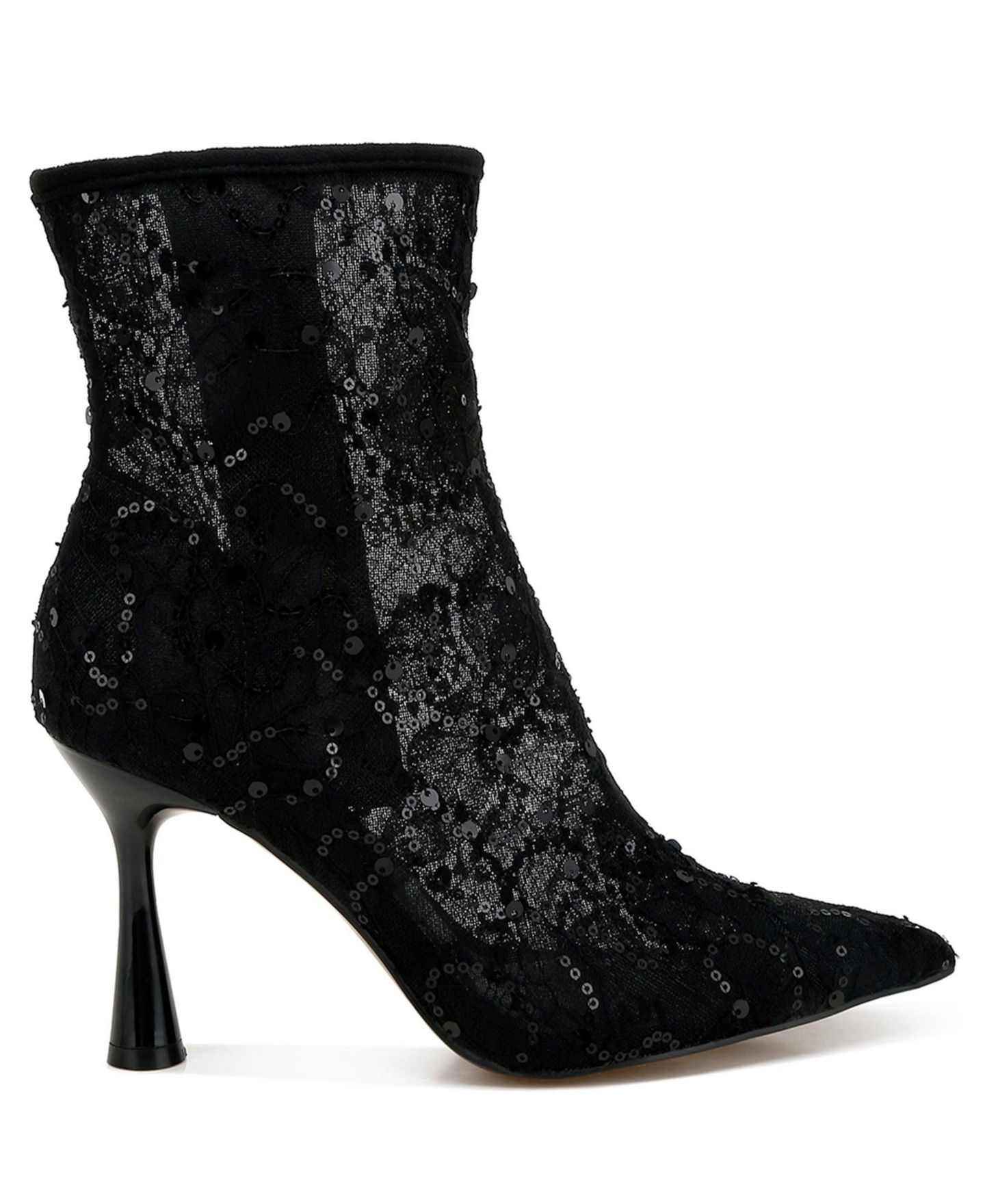 Женские ботинки Rag & Co Samia Sequin Lace, цвет: Чёрный — фото 5