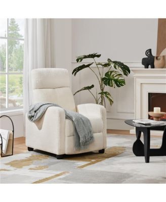 One Pack  Pocket Springs Adjustable Modern Single Boucle Recliner Chair Sofa