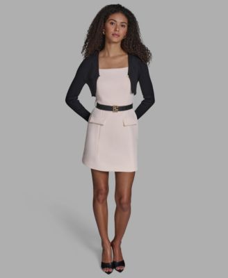 Women's Knit V-Neck Cropped Cardigan Sweater