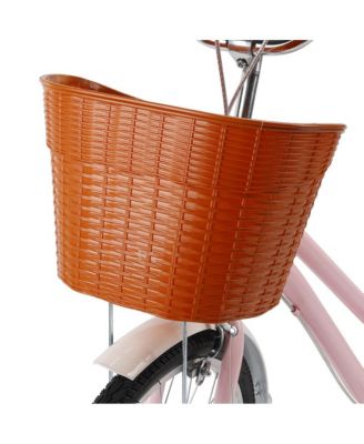 24-Inch Leisure Cruiser Bike with Low Step Frame, Passenger Seat & Removable Footrests