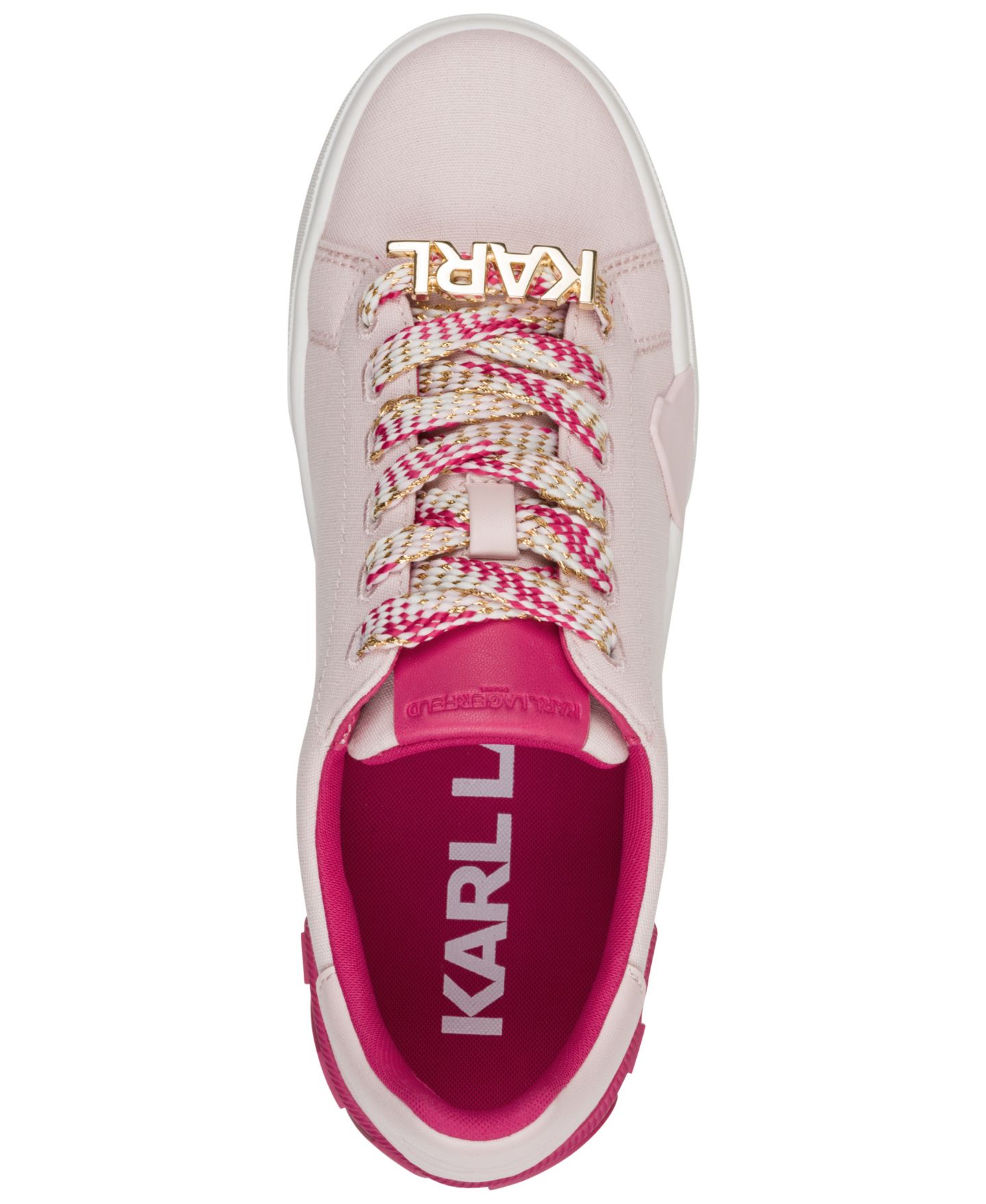 Женские кроссовки KARL LAGERFELD PARIS Melora Lace-Up, цвет: Светлый пудровый — фото 4