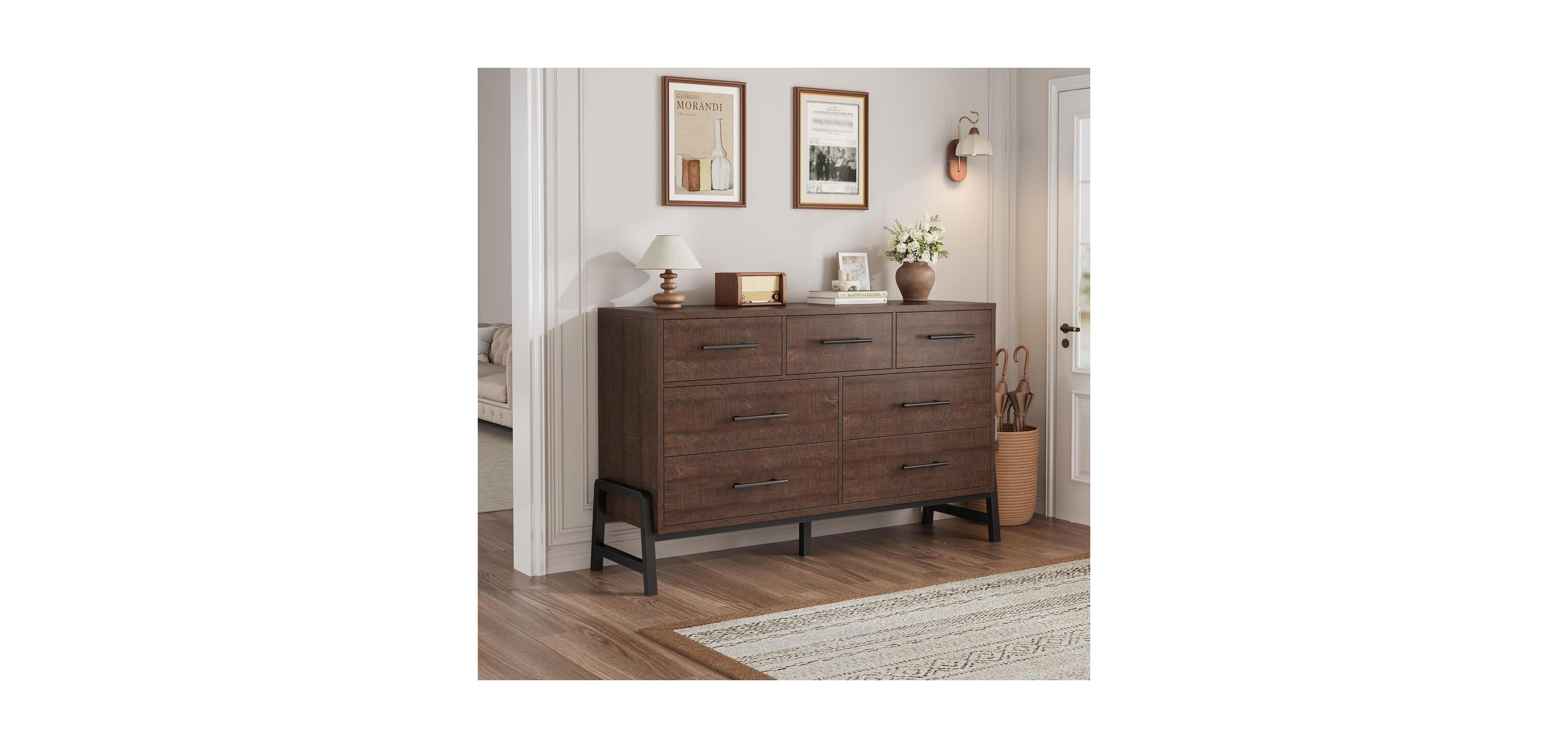 gaomon 52" Wide 7-Drawer Wooden Freestanding Dresser with Storage