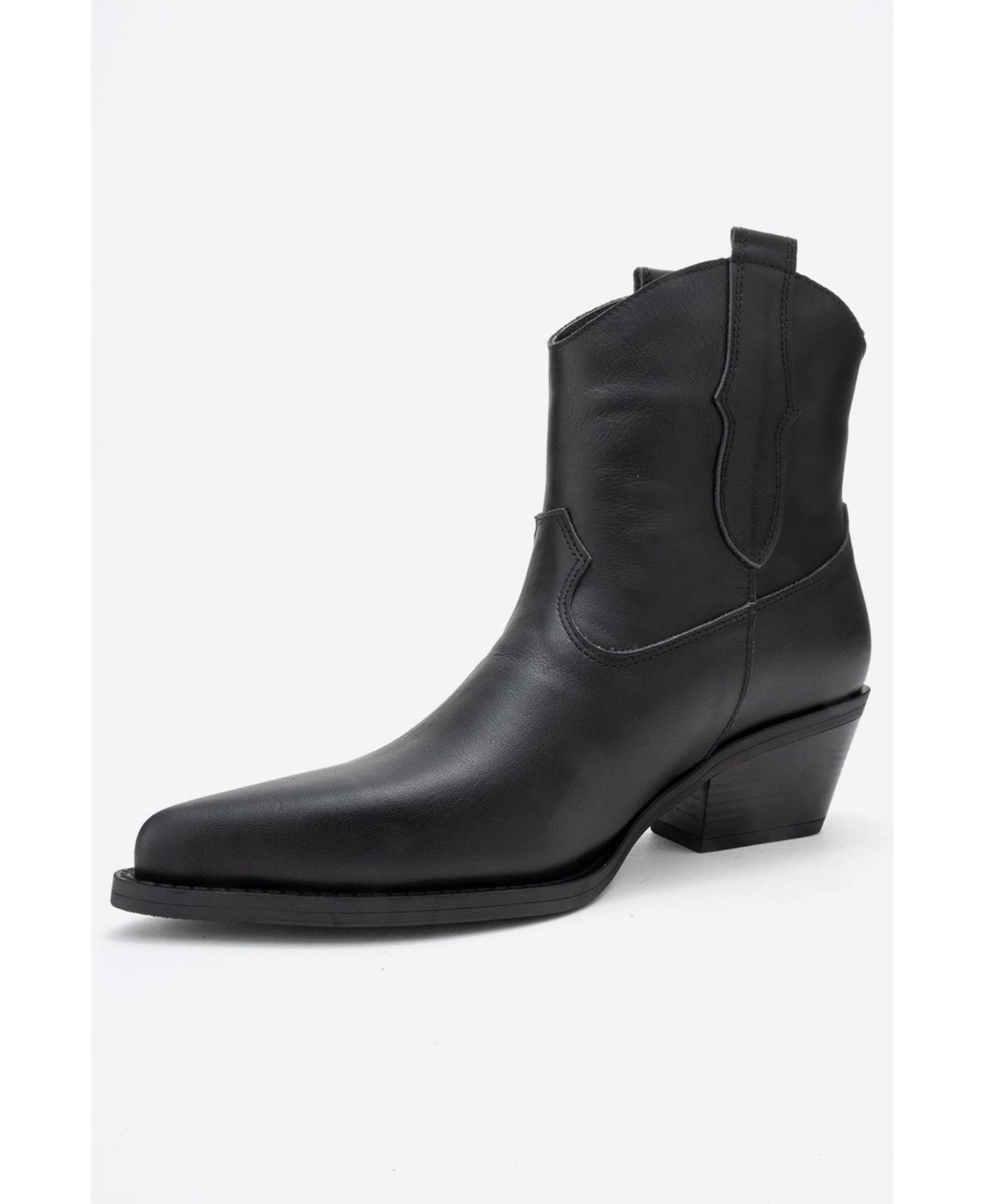 Женские ботинки Forever & Always Shoes Elia Leather Western Boot, цвет: Чёрный — фото 4