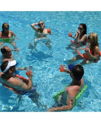 Lazy Bunz Foam Water Saddle Swimming Pool Float, Sunset Orange