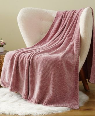 Lifestyle Solid Woven Micro Chenille Throw, 51" x 67"