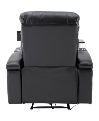 Premium Power Recliner with Storage Arms, Cupholders, Swivel Tray Table and Cell Phone Stand