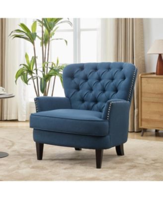 Upholstered Lounge Chair with Trim