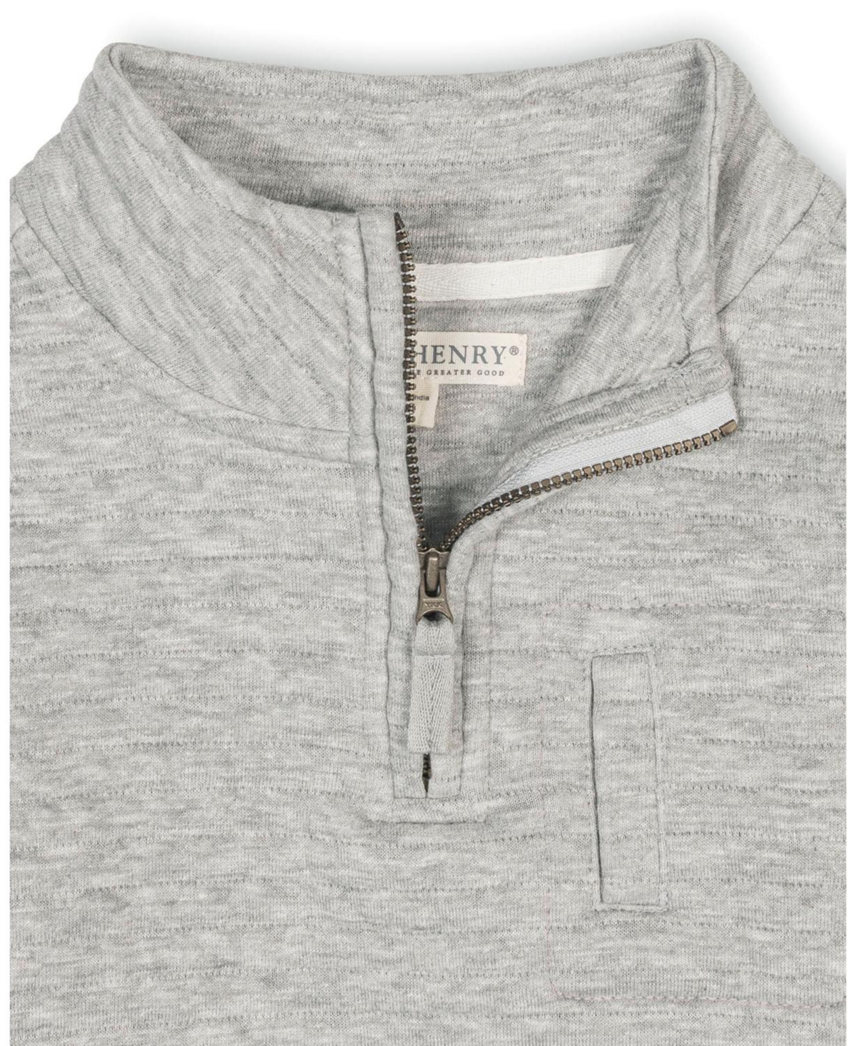 Hope & Henry Boys Long Sleeve Quilted Half Zip Pullover with Pocket