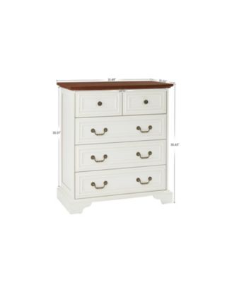 White 5-Drawer Dresser - Bedroom Storage