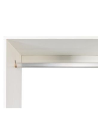 Freestanding Wardrobe Closet with Shelves Drawer & Hanging Rod