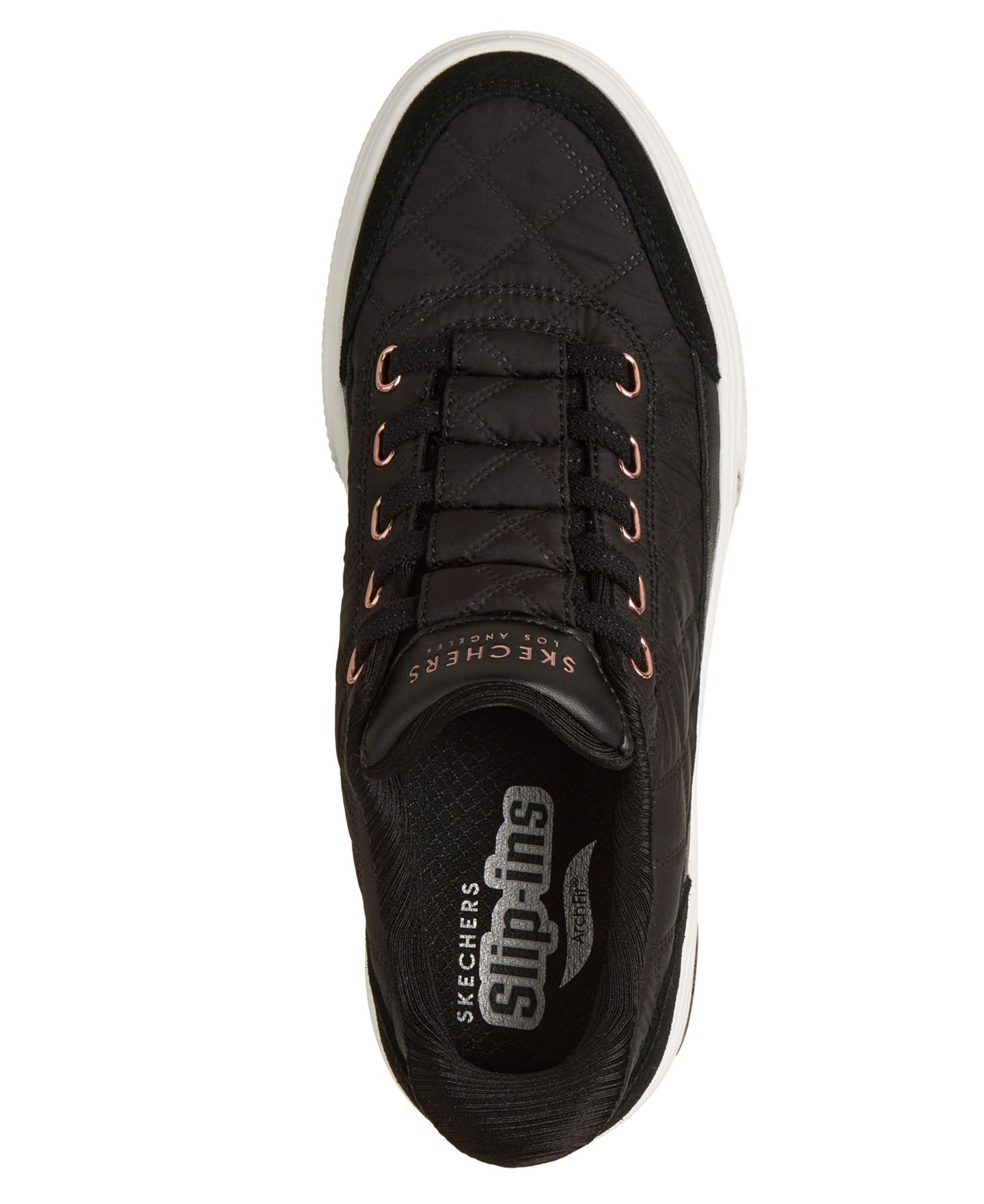 Женские кроссовки Skechers Slip-Ins: Arch Fit Arcade - Cozy Fit Cuddle Steps Casual, цвет: Чёрный — фото 5