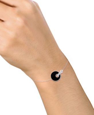 3-Pc. Jade Inlay (3 ct. t.w.) And Lab Grown White Sapphire (1/5 ct. t.w.) Necklace, Earrings, And Bracelet Set (Also Available in Onyx Inlay)