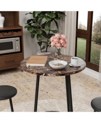 3-Piece Bar Table Set with 2 Bar Stools