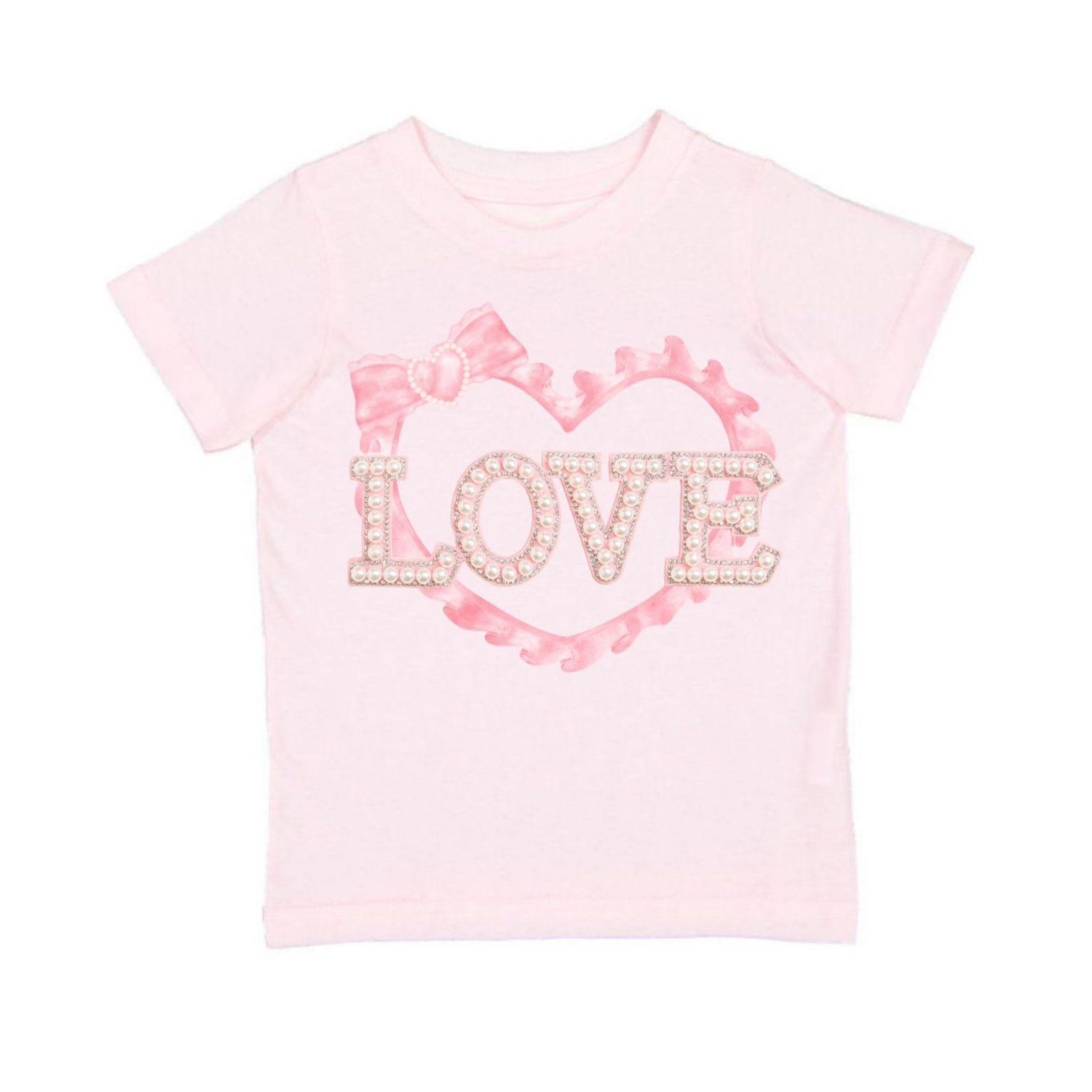 Big Girls Pearl Love Patch Short Sleeve T-Shirt