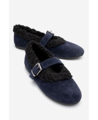 Guin Leather Strap Flat (Women)