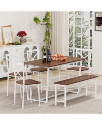 6-Piece Dining Set- Kitchen Table for Small Spaces