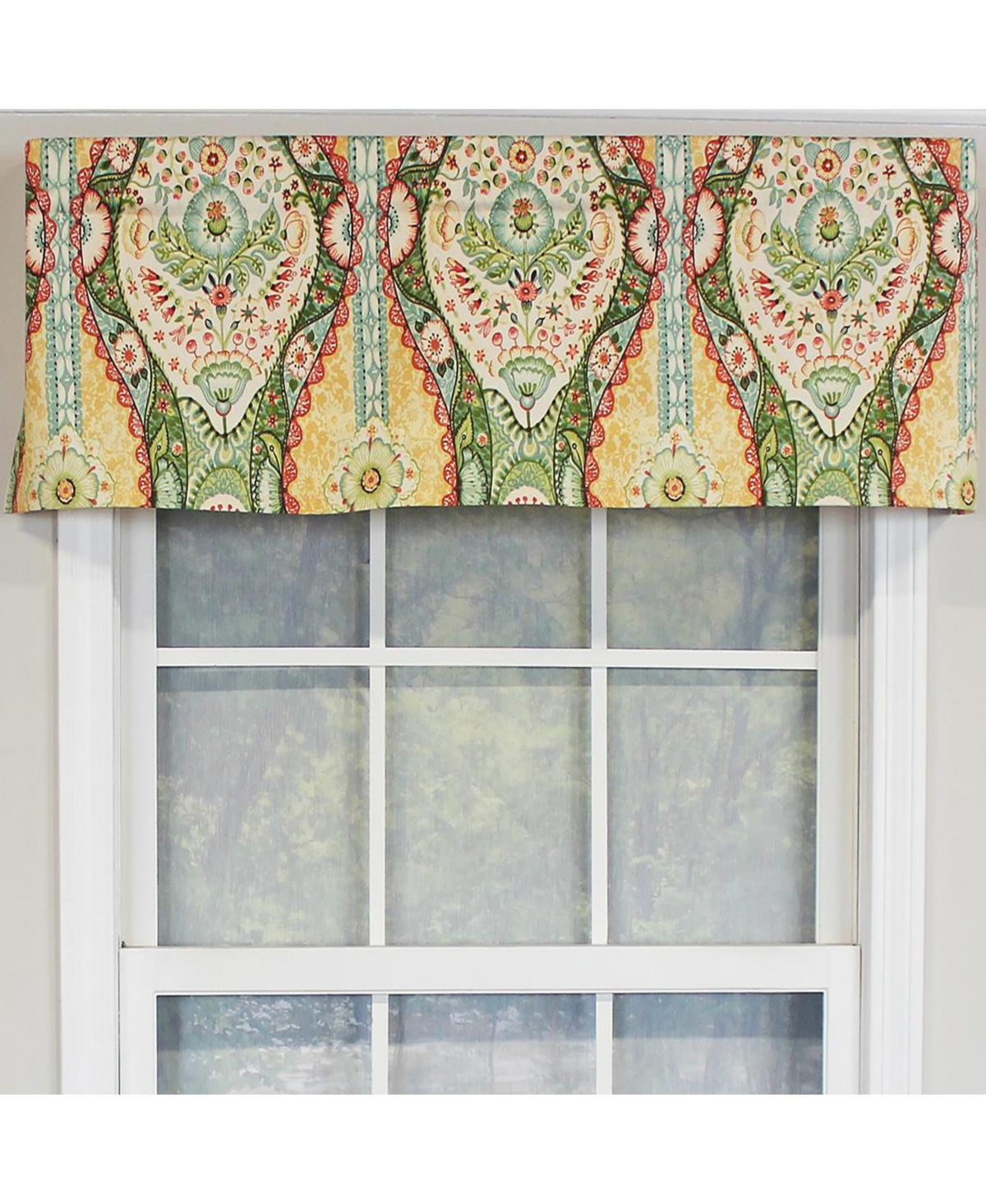 Rlf Home Brassiere Tailored 100% Cotton with Fully Lined 3" Rod Pocket Valnance for Windows 50" x 14"