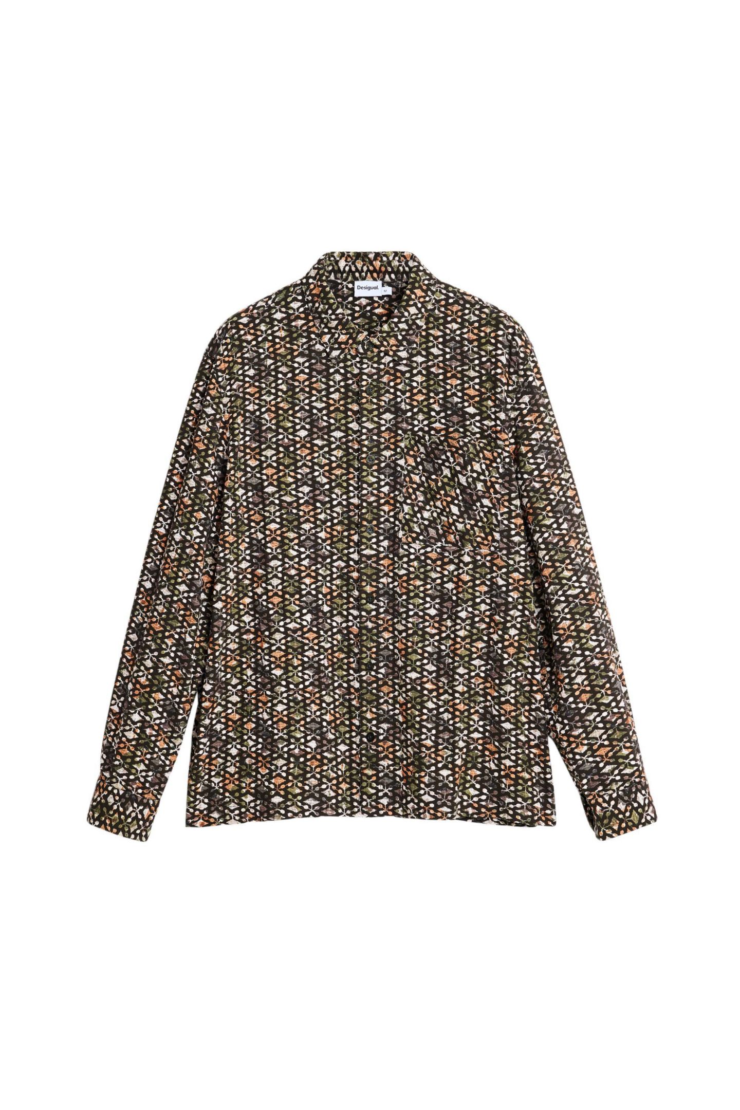 Мужская рубашка Desigual Shirt for men jacquard, цвет: Зелёный — фото 6