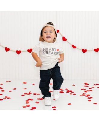 Little Boys Heartbreaker Valentine's Day Short Sleeve T-Shirt