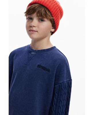 Boys Boys's Cable knit sleeve sweatshirt