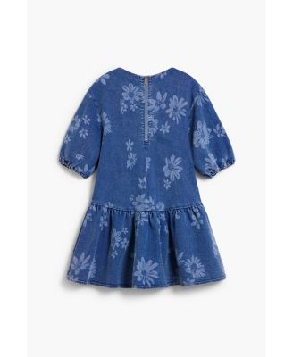 Girls Girls's Denim dress with flowers