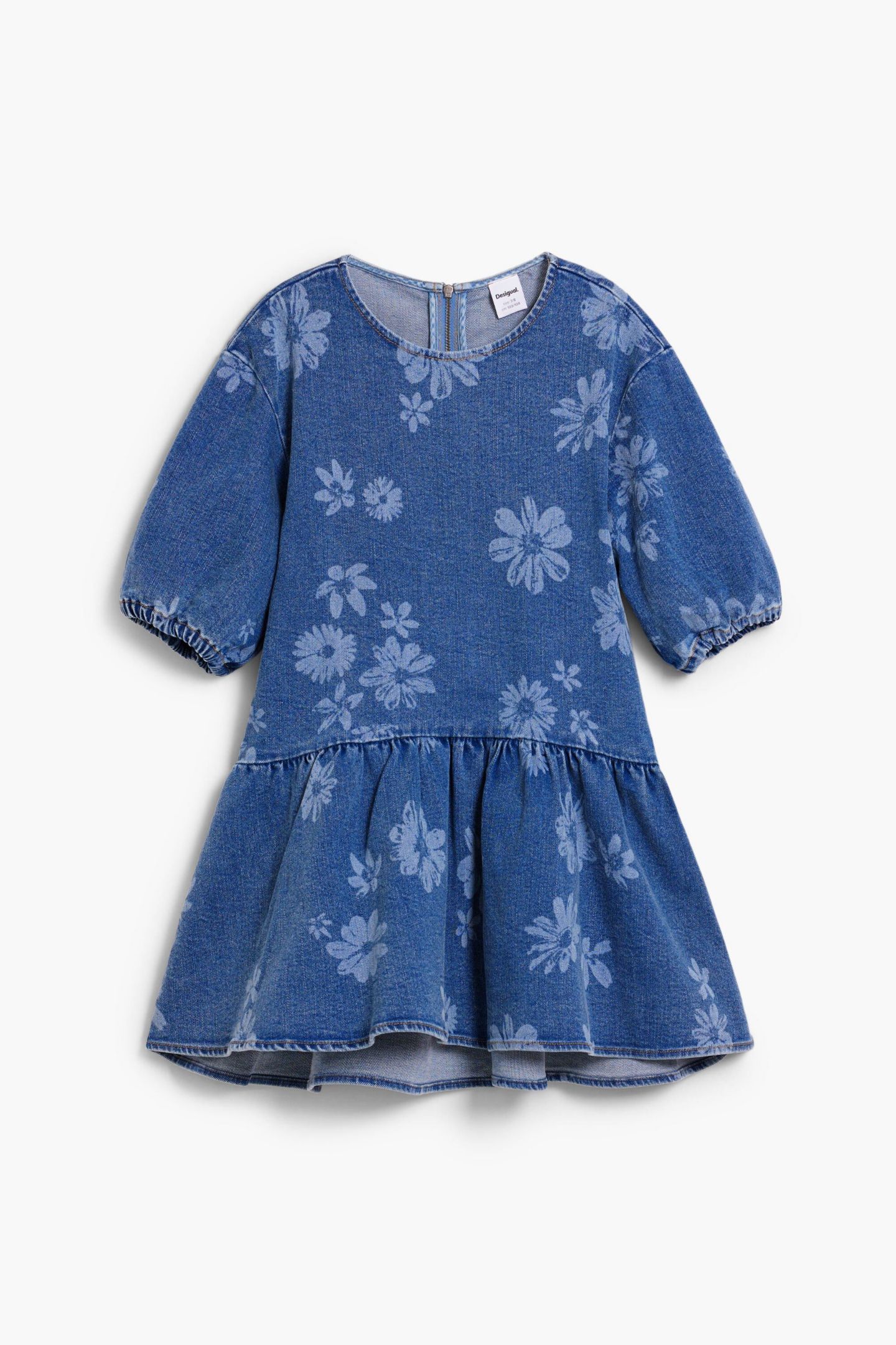 Платье Desigual 's Denim floral dress для девочек, цвет: Светлый синий — фото 5