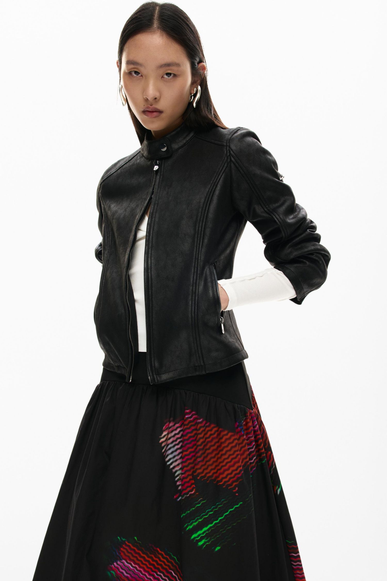 Women's Pixelated midi skirt