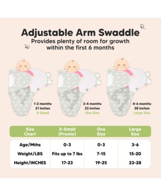 3pk Soothe Baby Swaddle, Organic Baby Swaddle Sleep Sacks, Newborn, Infant Swaddle Sack