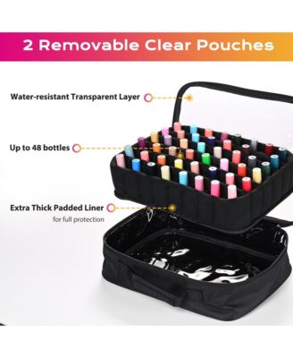 Rolling Nail Polish Organizer Manicure Storage Case Makeup Trolley