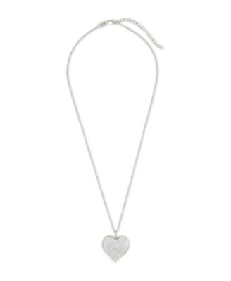 Small Cubic Zirconia Statement Heart Pendant Necklaces