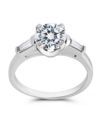 4-Prong Brilliant Baguette Necklaces