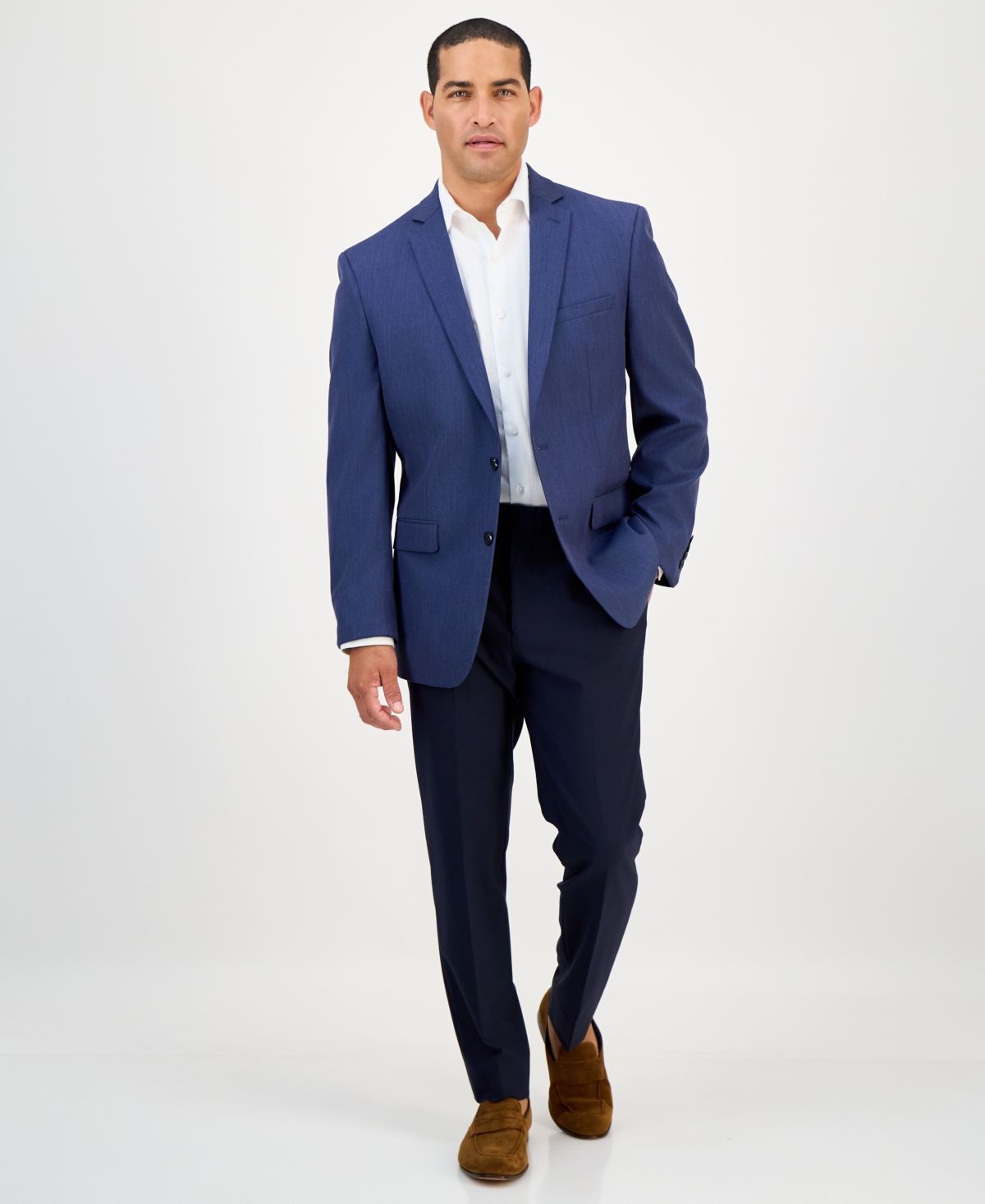 Alfani Men's Slim-Fit Stretch Solid Suit Jacket, Created for Macy's - Blue