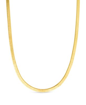 Sterling Forever Thin Herringbone Chain - Gold