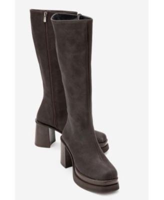 Carm Nubuck Platform Mid Calf Boot (Women)