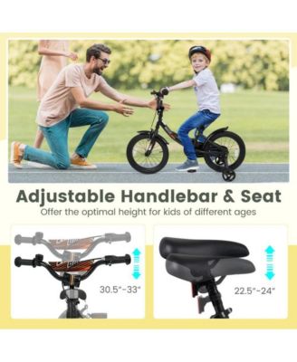 16 Inch Kids Bike with Training Wheels and Adjustable Seat