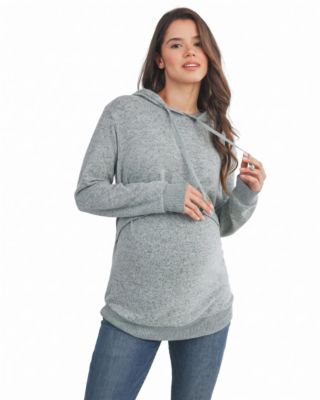 Women's Double Layer Knit Nursing Hoodie