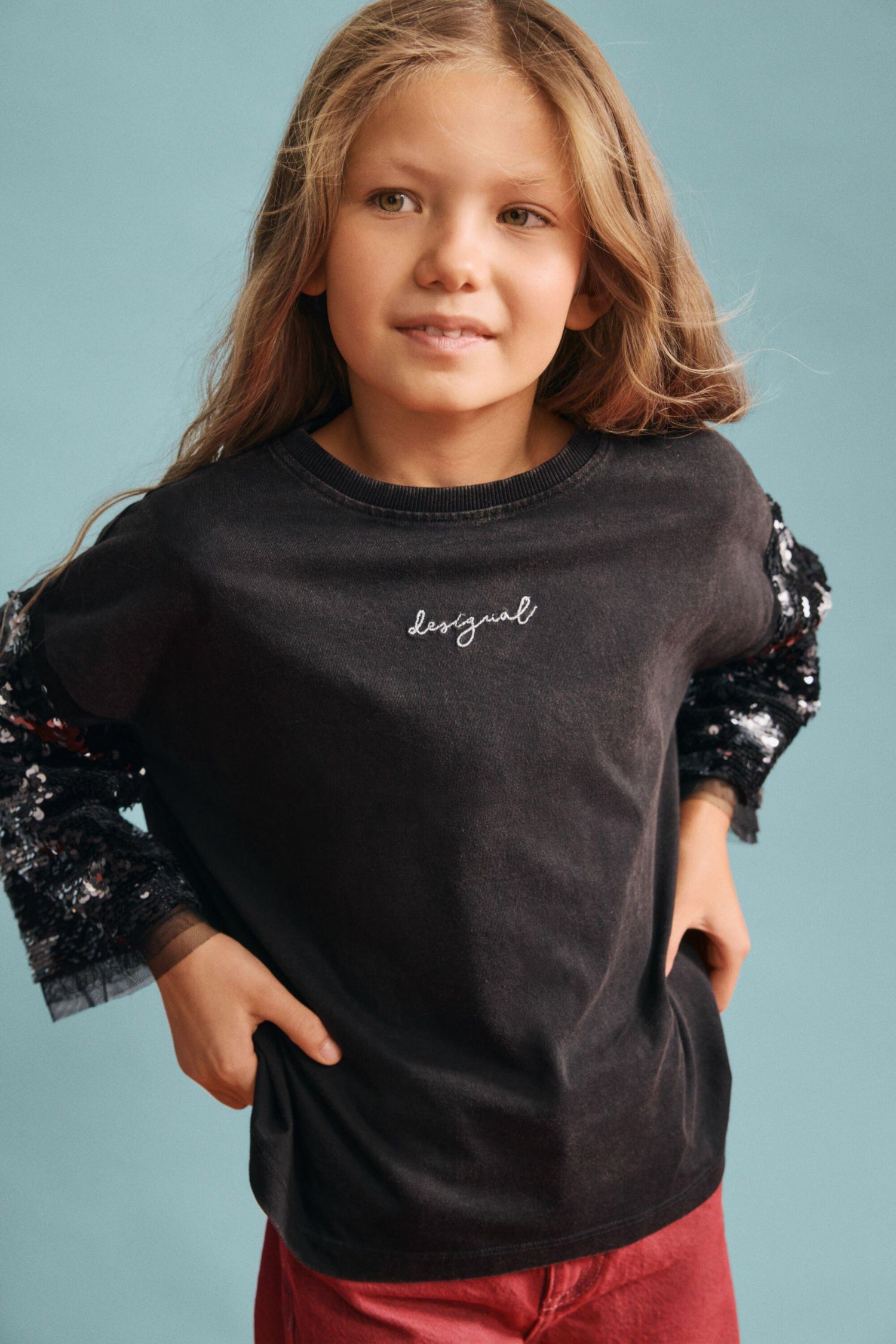 Girls Girls's 3/4 Sleeve Star T-Shirt
