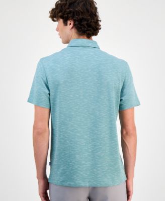 Alfatech Short Sleeve Marled Polo Shirt, Created for Macy's