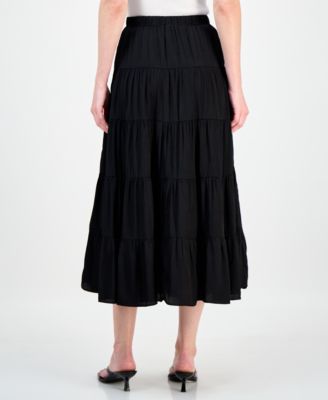 Women's Pull-On Tiered Maxi Skirt