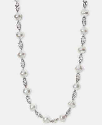 Crystal & Imitation Pearl 16" Collar Necklace