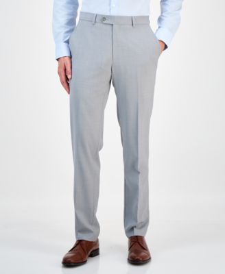 Men's Slim-Fit Wool Sharkskin Suit Pants, Created for Macy's