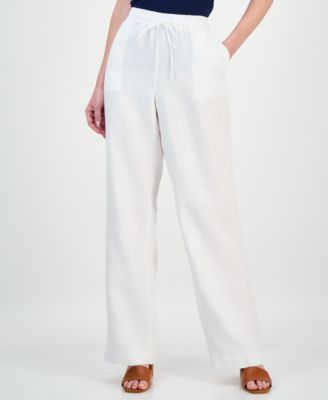 Women's 100% Linen Drawstring Pants, Created for Macy's