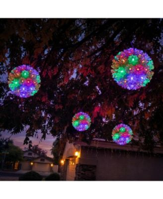 Electric Plug-In Indoor/Outdoor LED Lighted Ball Hanging Ornament, 50ct, 5"