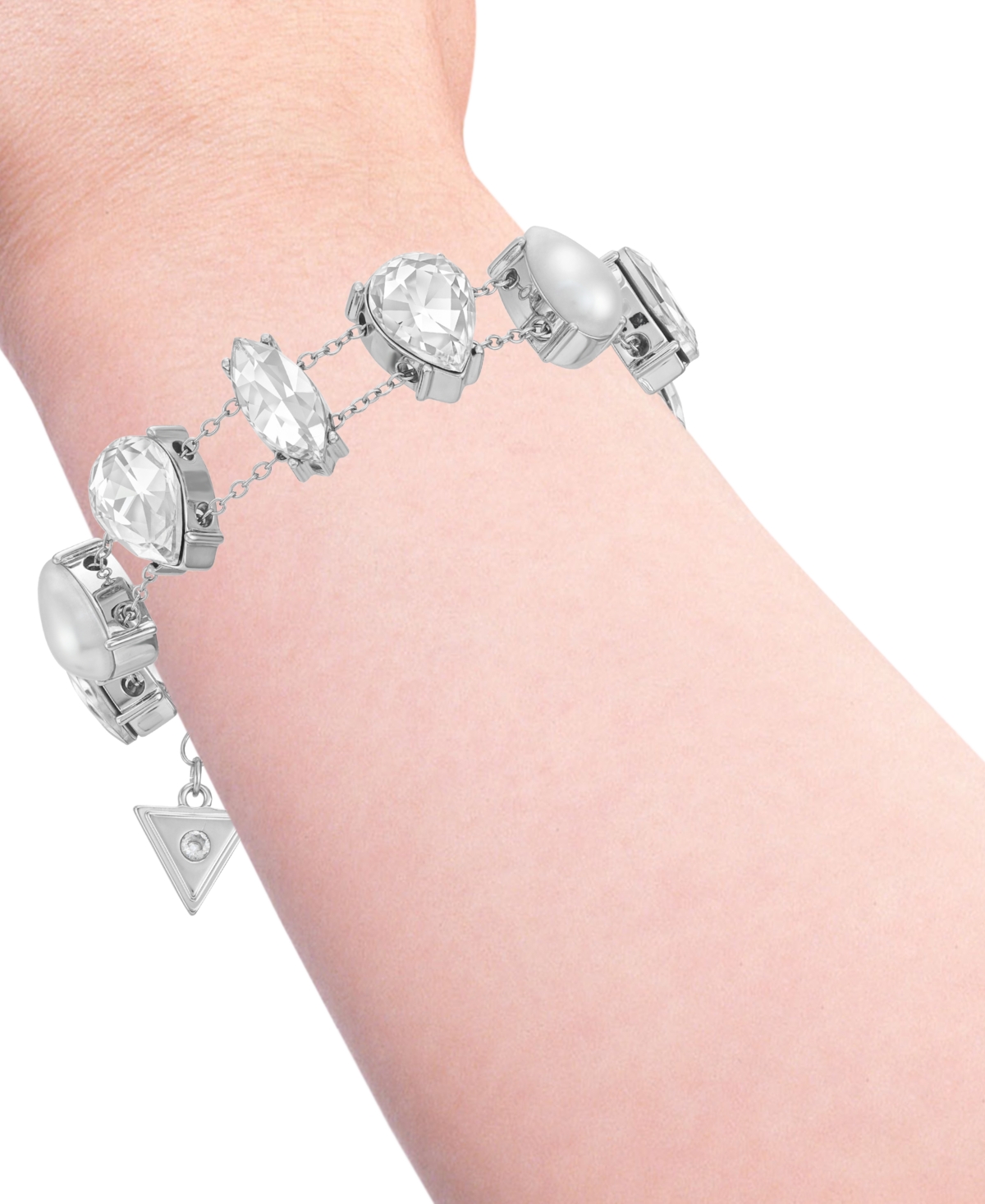 Guess Imitation Pearl And Glass Stone Bracelet