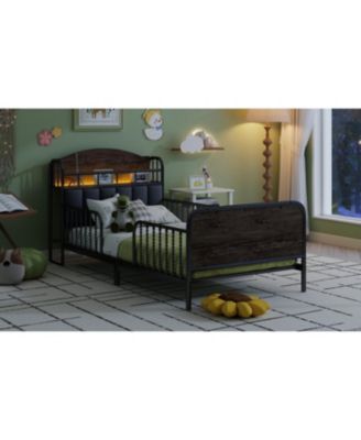 Streamdale Twin Metal Platform Bed Frame with Storage Headboard