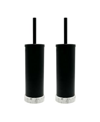 Toilet Bowl Cleaning Brush, Marble base, Stainless-Steel Holder, Fingerprint-Proof, Rust resistant - 2 Pack