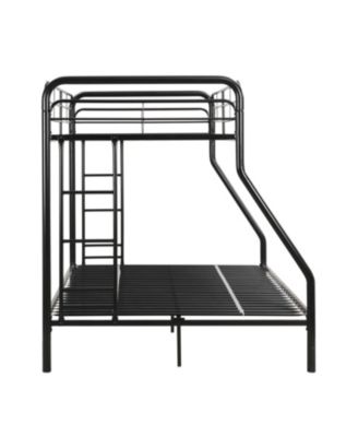 twin over full metal bunk bed with storage, no box spring needed, easy assembly, durable and space-saving.